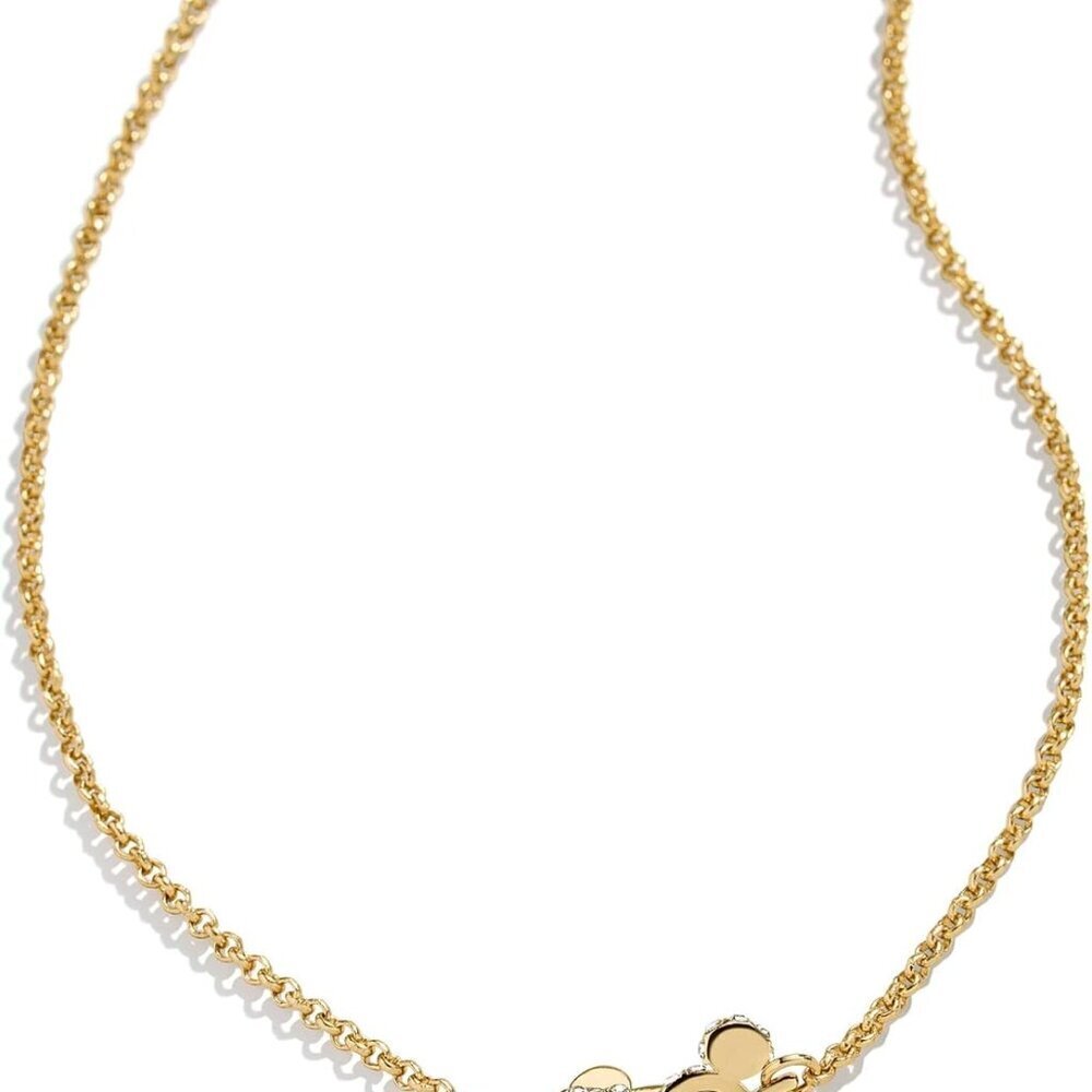 Pendant Necklace Brass Glass Mickey Minnie Love Jewelry Gift for Women